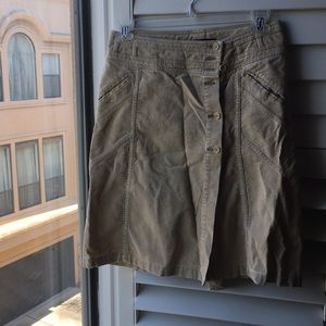 Cream corduroy skirt